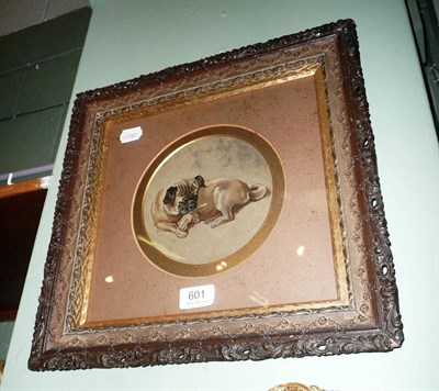 Lot 601 - Oil of a bulldog