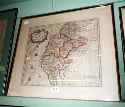 Lot 617 - Framed map of Cumberland