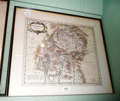 Lot 618 - Framed map of Westmoreland