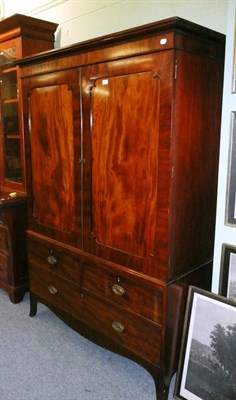 Lot 635 - A George III mahogany linen chest