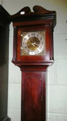 Lot 648 - Mahogany longcase clock