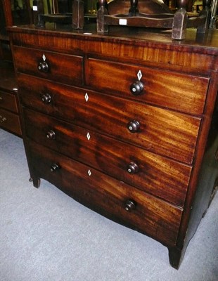 Lot 673 - Mahogany four height chest of drawers