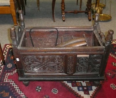 Lot 694 - 18th century carved oak planter