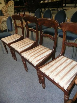 Lot 701 - Four Victorian mahgany dining chairs