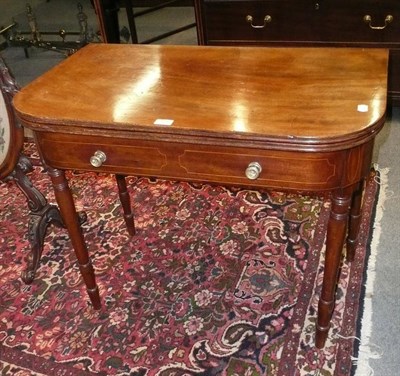 Lot 725 - 19th century fold-over tea table