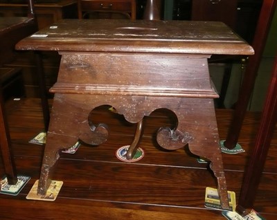 Lot 747 - Continental style walnut stool