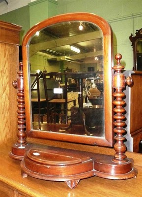 Lot 759 - Victorian mahogany toilet mirror