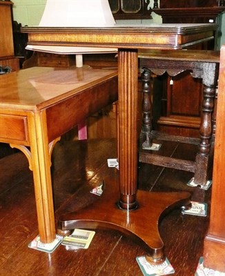 Lot 761 - Reproduction pedestal table and a small TV cabinet