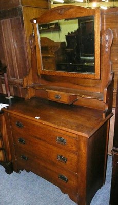 Lot 770 - Oak Edwardian dressing table