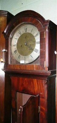 Lot 782 - A mahogany veneered longcase clock, later inscription 'Ogg, Dublin' (a.f.)