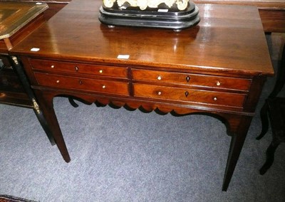 Lot 809 - Georgian mahogany serving table with four drawers