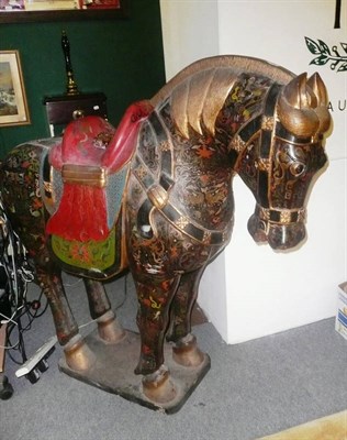 Lot 939 - Pair of large decorative Trojan horses