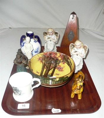 Lot 16 - Metronome, Derby vase and sundry