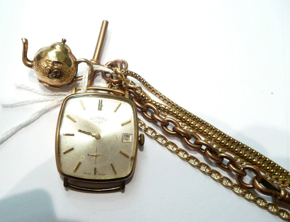 Lot 89 - A 9ct gold wrist watch, other scrap gold and yellow metal etc