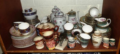 Lot 321 - A Shelley China tea service, a Hammersley and Co. tea set, Doulton character jugs, a Spode...