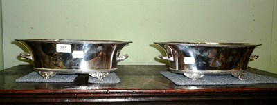 Lot 385 - Pair of silver plated serving dishes