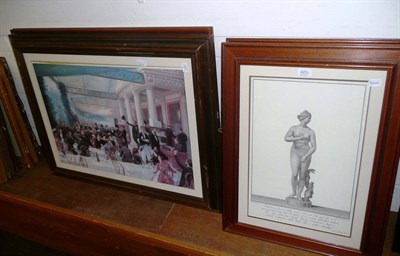 Lot 423 - A pair of classical prints and two other pictures (4)