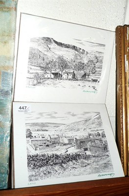 Lot 447 - Eleven prints of Northern Views by Wainwright (signed)