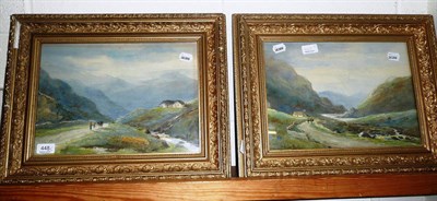 Lot 448 - A pair of watercolours of mountainous landscapes