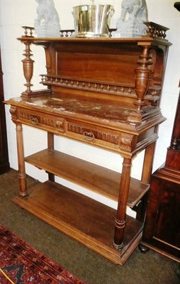 Lot 469 - French marble top side table with top