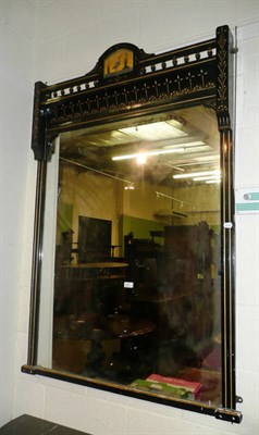 Lot 477 - Late 19th century ebonised mirror