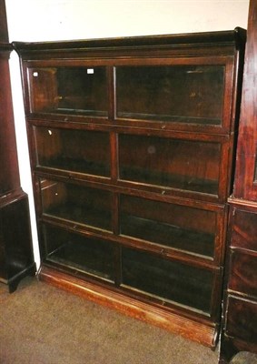 Lot 483 - Oak four height Globe Wernicke style bookcase