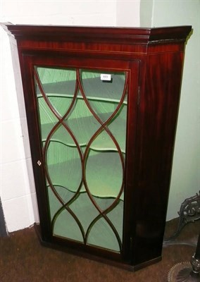 Lot 489 - Georgian glazed corner cupboard