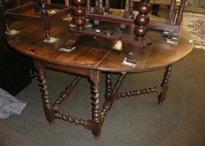 Lot 491 - Oak drop leaf table