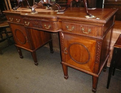 Lot 497 - A Edwardian Adams style mahogany sideboard