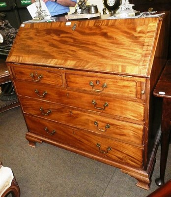 Lot 523 - Georgian mahogany bureau