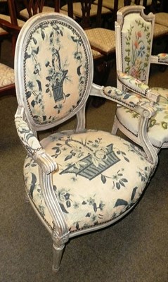 Lot 536 - French elbow chair with shield back