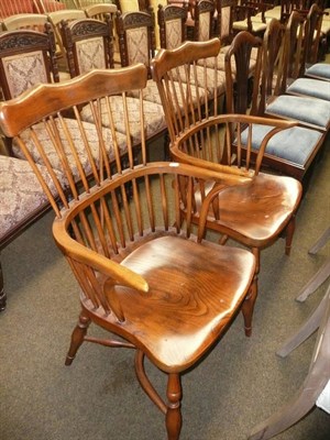 Lot 549 - A pair of Windsor type kitchen chairs