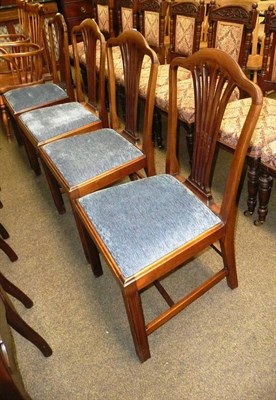 Lot 550 - Set of four mahogany dining chairs