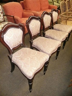 Lot 554 - Four Victorian dining chairs