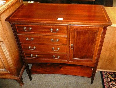 Lot 578 - Edwardian mahogany sheet music cabinet