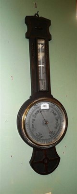 Lot 620 - An oak aneroid barometer