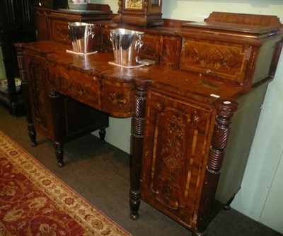 Lot 623 - A George IV mahogany sideboard, later inlaid