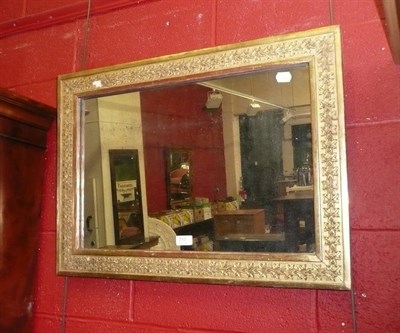 Lot 717 - Rectangular wall mirror with gilt ivy border