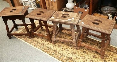 Lot 745 - Four Continental stools