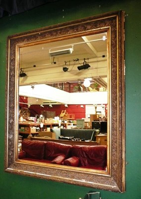 Lot 786 - A Victorian gilt framed mirror, later plate