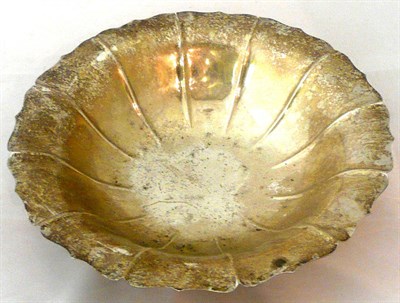 Lot 10 - Sterling silver lobed dish
