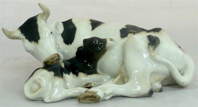 Lot 20 - Royal Copenhagen group of a cow and calf