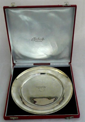 Lot 33 - Indian sterling dish inscribed 'Hundustan' (boxed)