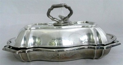 Lot 56 - A silver entree dish and cover, 40oz approximate weight