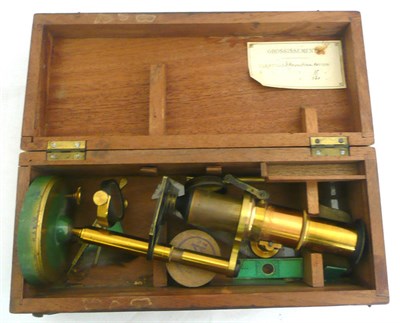 Lot 57 - A cased microscope
