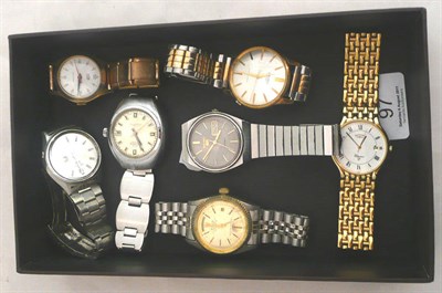Lot 97 - Seven gents' wristwatches