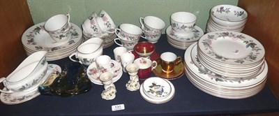 Lot 131 - Royal Worcester 'June Garland' eight place setting tea and dinner service, three Coalport...