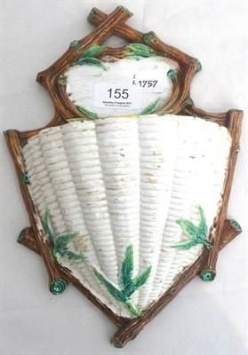 Lot 155 - Majolica wall pocket