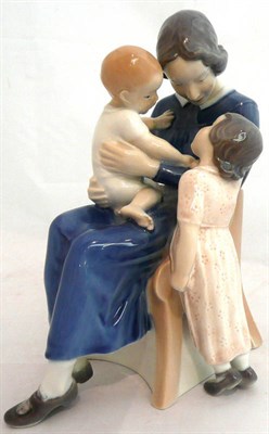 Lot 167 - Royal Copenhagen figure of a mother with two children, model number 468