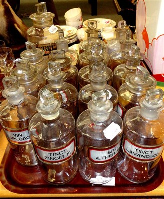 Lot 187 - Quantity of glass chemists' bottles